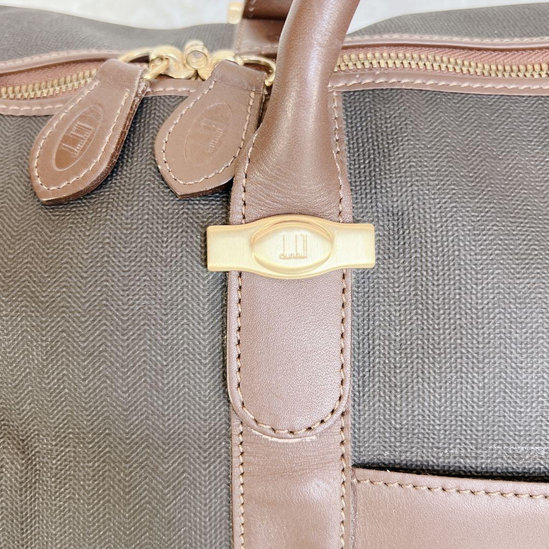 dunhill ダンヒル ボストンバック 2WAY 旅行 出張 海外 ブラウン