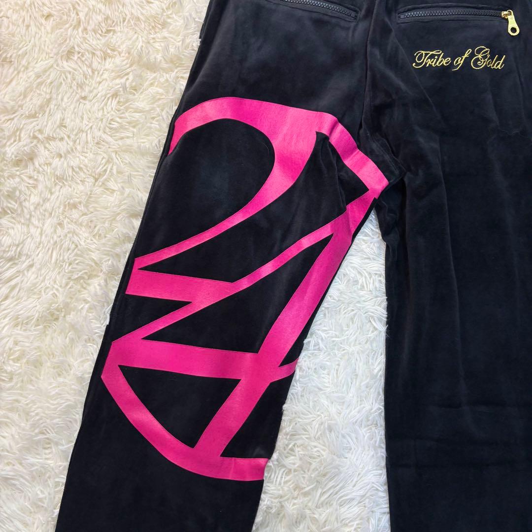 未使用限定品✨24karats ベロアジャージ　ブラック　ピンクスター　ゴールド