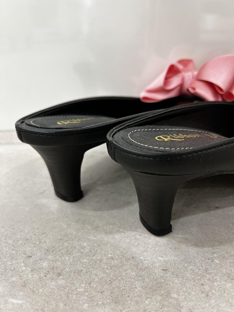 S12:新品❣️芦屋グレイス リボン ミュール サイズ23.5cm