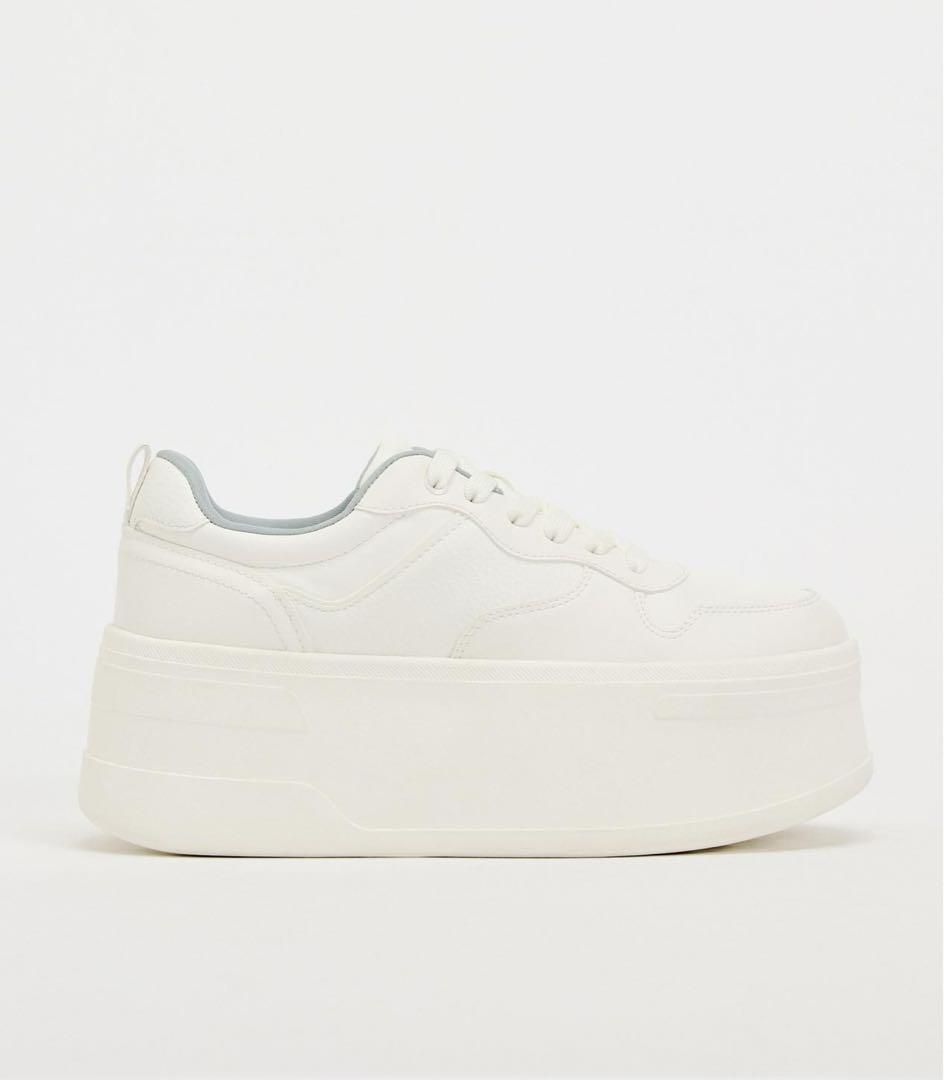 ZARA  プラットフォームプリムソール　37 ZARA - フラットフォームプリムソールスニーカーの通販 by