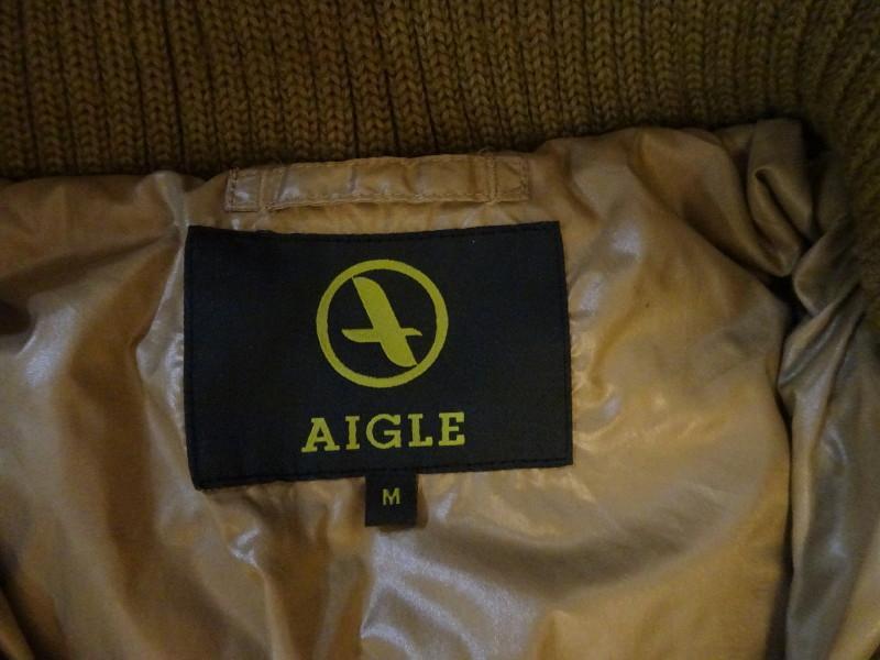 AIGLE イーグル　着脱可能フード付きダウンジャケット　キャメル　Mサイズ美品