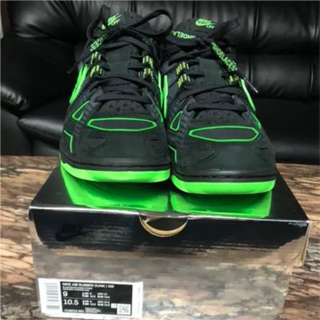 未使用27.0㎝ NIKE Off-White RUBBER DUNK 黒 緑 EfG7T-m88442820872 高品質通販