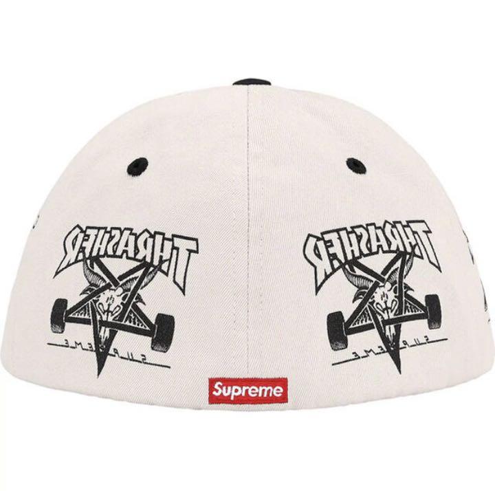 メンズ Supreme キャップ 白 S w9TAf-m88445813475 Thrasher 6-Panel White シュプリー
