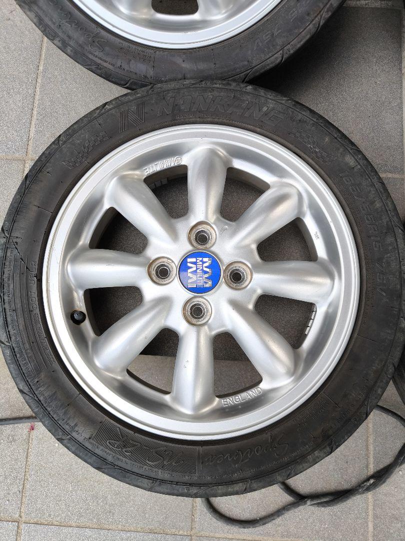 ミラジーノ純正 ミニライト 165/55R15 中古ホイール&夏タイヤ4本SET