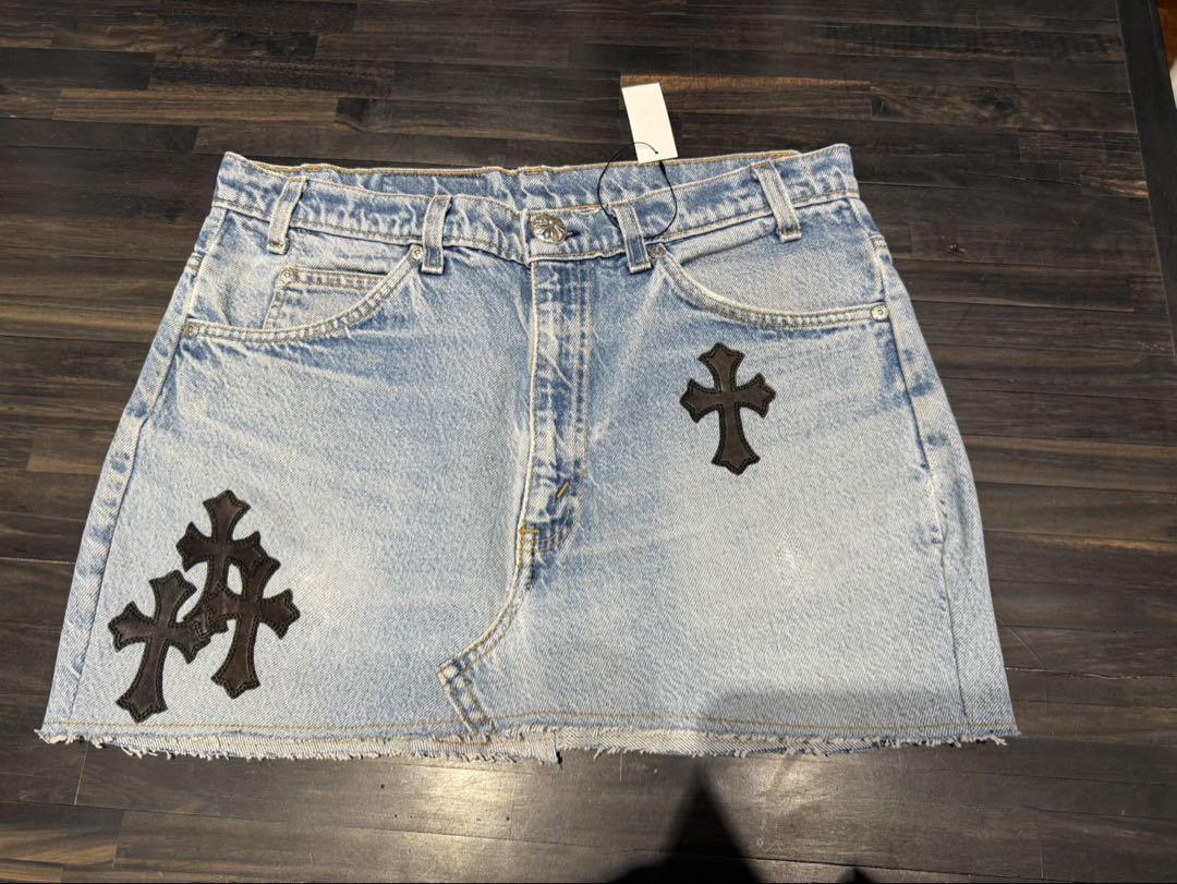 CHROME HEARTS クロスパッチデニムスカート