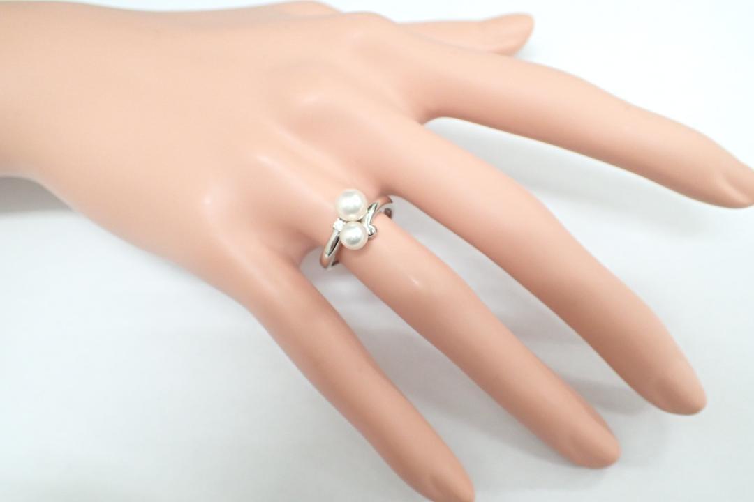 16/美品 田崎真珠 タサキ Pt900 パール約5.1-6.0㎜ リング 指輪