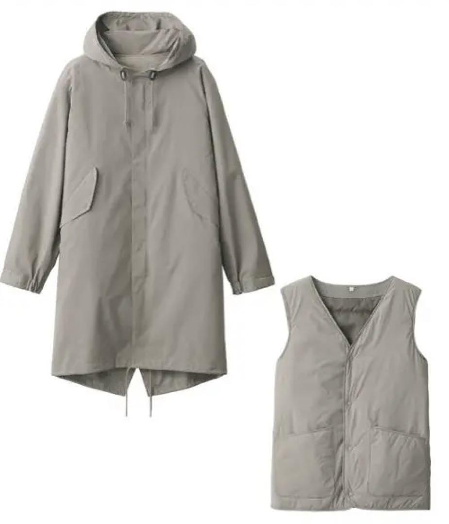 〔MUJI Labo〕紳士　ライナー付きモッズコート