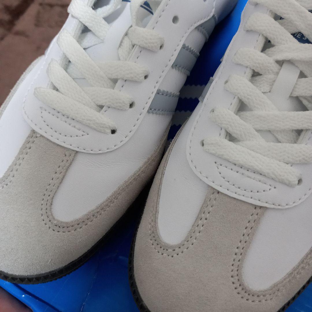 adidas Samba ホワイト/ブルー 26,5 cm