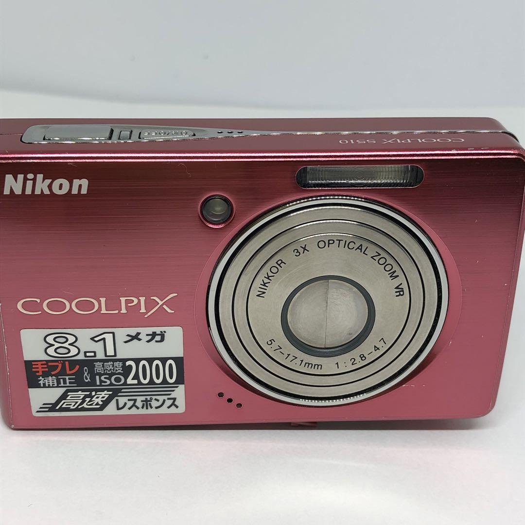Nikon COOLPIX S510 レッド 中古 充電器&SD付　すぐ使えます