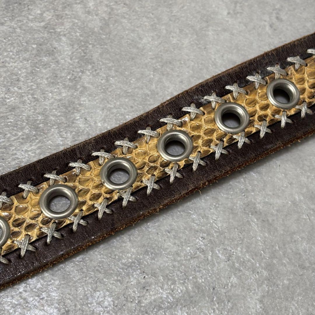 小物 archive Tornado Mart python leather belt
