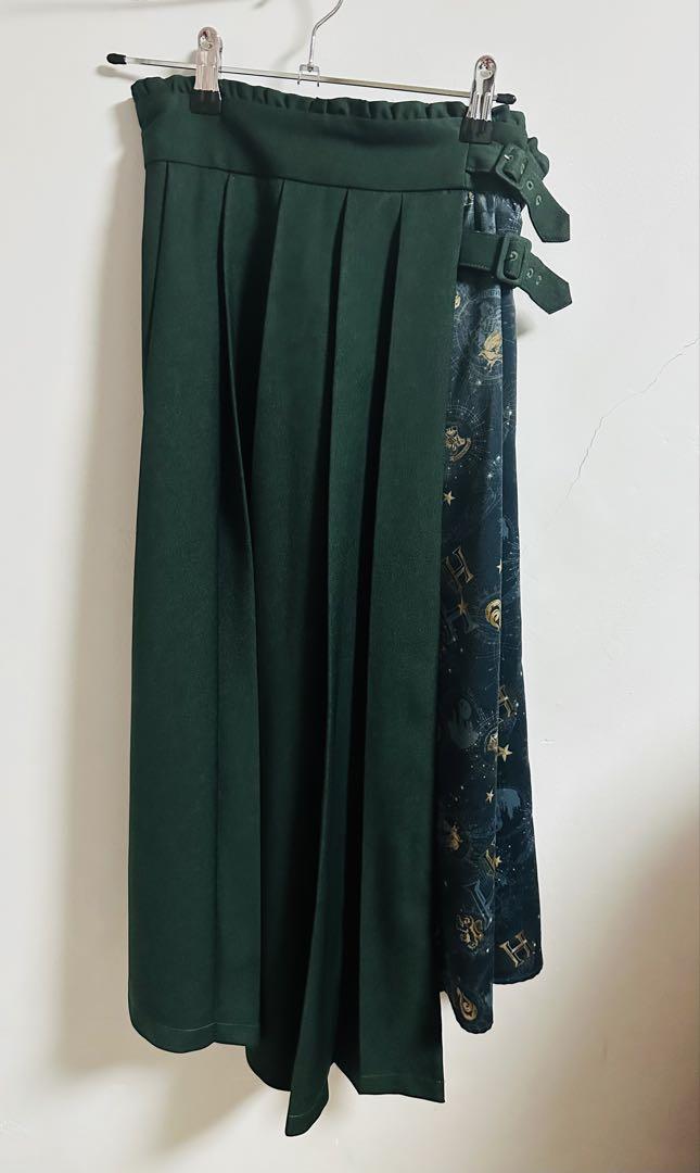axes femme Harry Potter プリーツスカート ダークグリーン