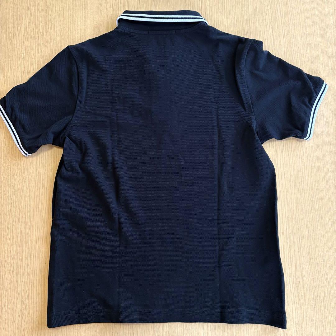 Fred Perry フレッドペリー　ブラック×ホワイト　ライン　ポロシャツ