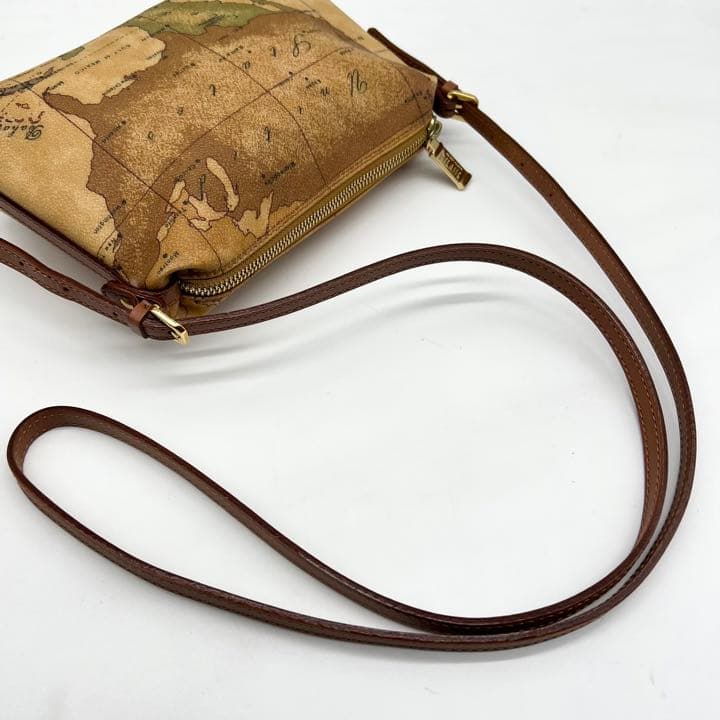 極美品✨ プリマクラッセ 2way ショルダーバッグ 地図柄 レザー