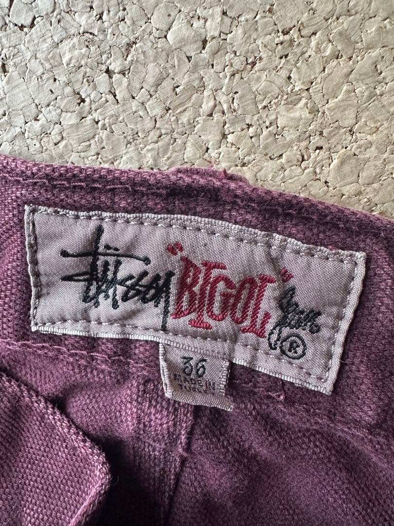 STUSSY WASHED CANVAS BIG OL' JEANS 36インチ STUSSY WASHED CANVAS BIG OL' JEANS 36インチ