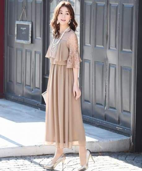 新品♡胸元フリル フォーマル ロングドレス パーティー ドレス