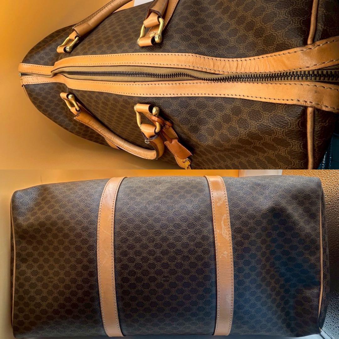 【美品】CELINE セリーヌ ボストンバッグ マカダム柄 ヴィンテージ 大容量
