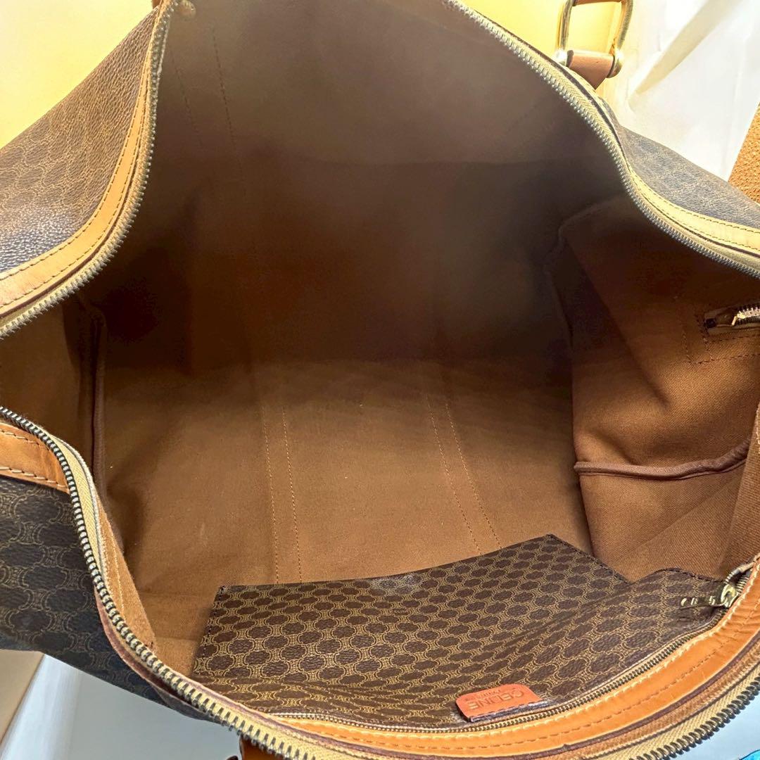 【美品】CELINE セリーヌ ボストンバッグ マカダム柄 ヴィンテージ 大容量