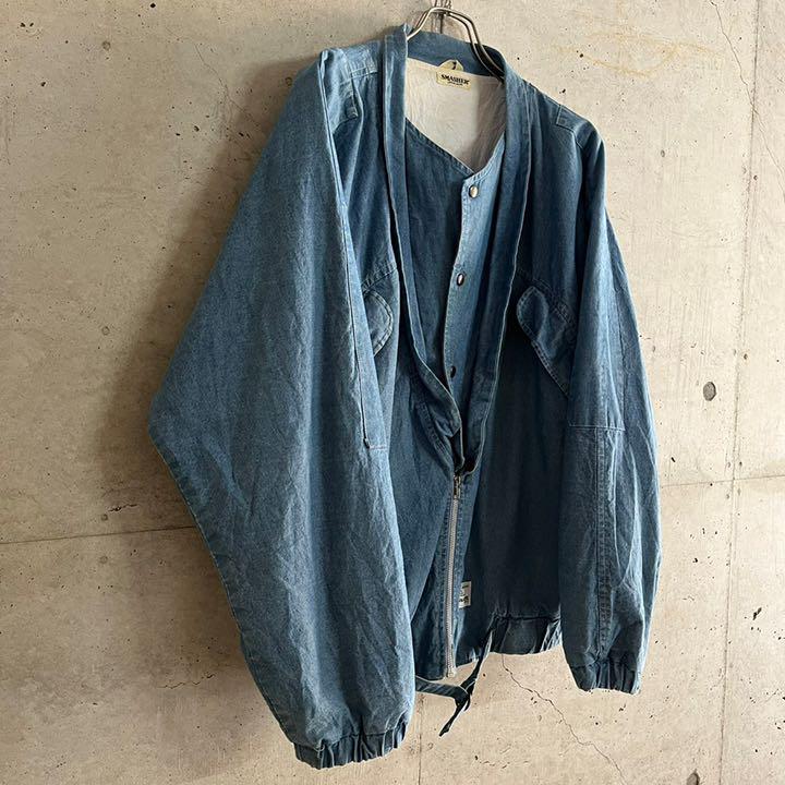 HOT爆買い vintage ショールカラー ハーフボタン デニムブルゾン XrvSi-m88497349528 デザイン レトロ 定番最新作