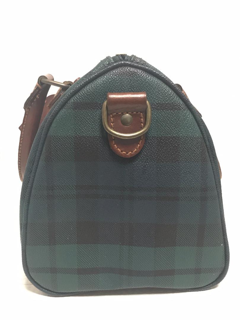 美品 旅行カバン 送料無料 9y41e-m88500399453 ラルフローレン チェック柄ミニボストン 低価超激安