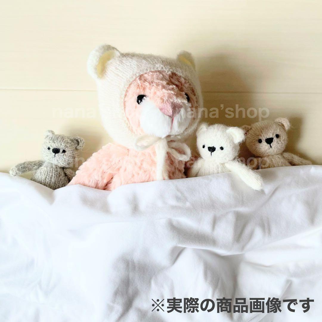 ブラウン♪くま耳帽子とあみぐるみセット　ニューボーンフォト衣装　ボンネット