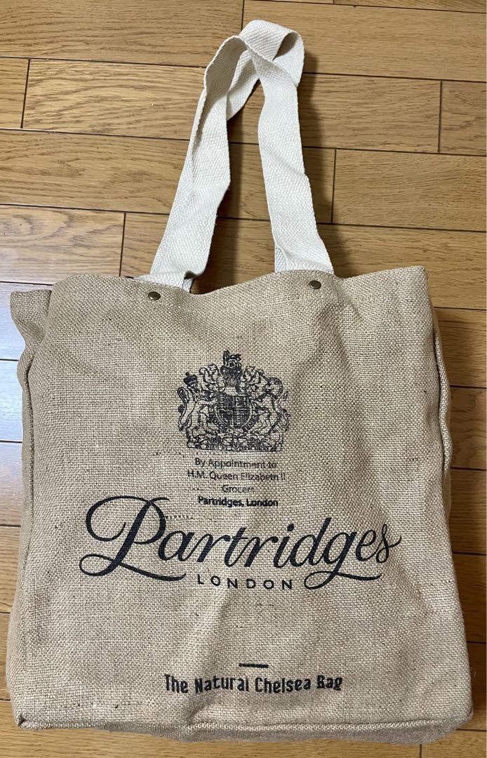 Partriges ジュートエコバッグ 中古 英国王室御用達スーパー ロンドン