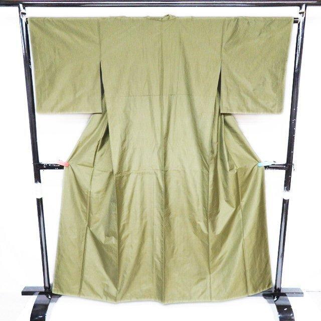 牛首紬 着物 中古 正絹 袷 カジュアル 身丈161cm M A1011-2 画像2