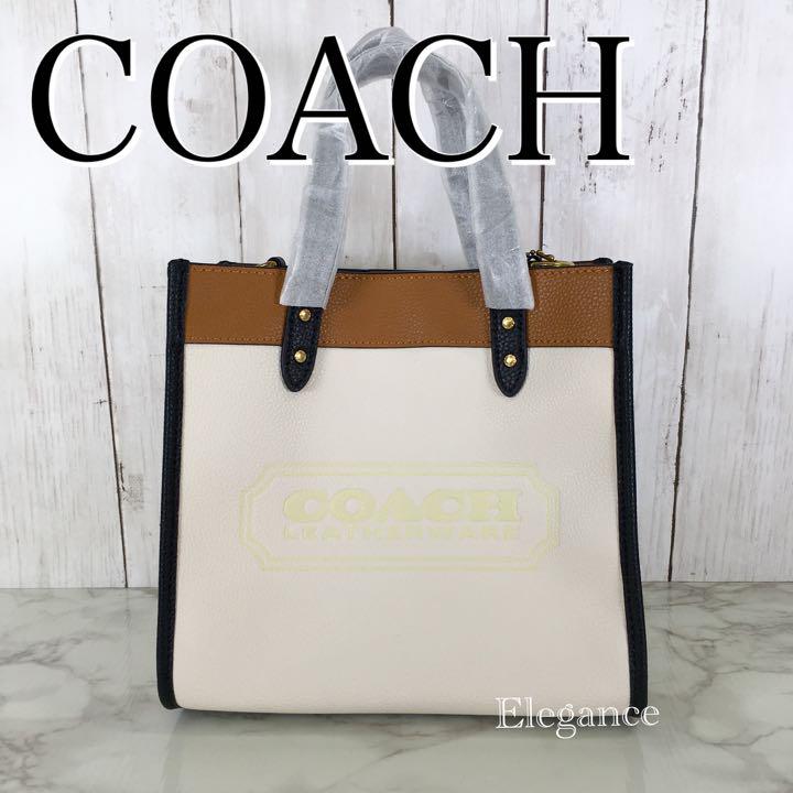 新品 COACH コーチ ミニトート ショルダーバッグ 2way ホワイト-