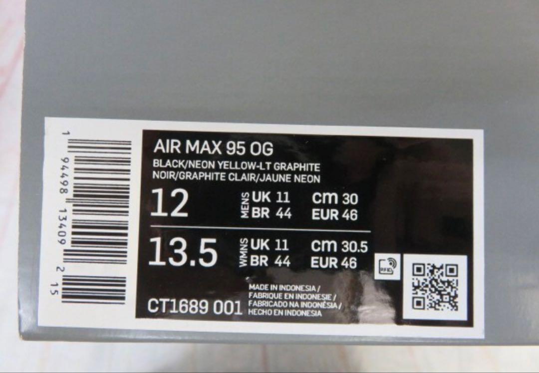 NIKE ナイキ AIR MAX 95 OG CT1689-001 30cm