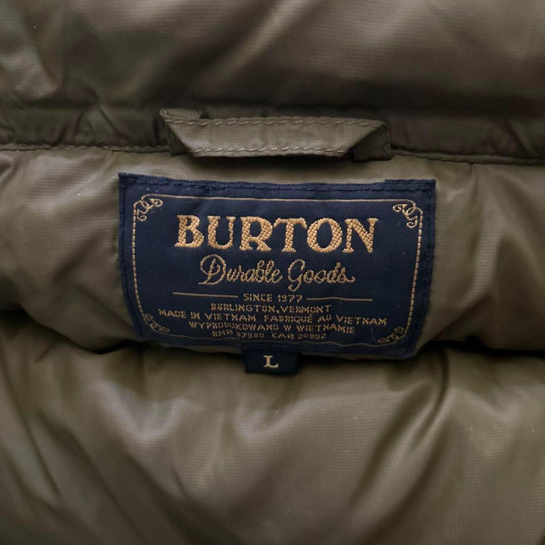 極美品 BURTON バートン ダウン カーキ ロゴ ダウン90 ジャケット 極美品 BURTON バートン ダウン カーキ ロゴ ダウン90 ジャケット