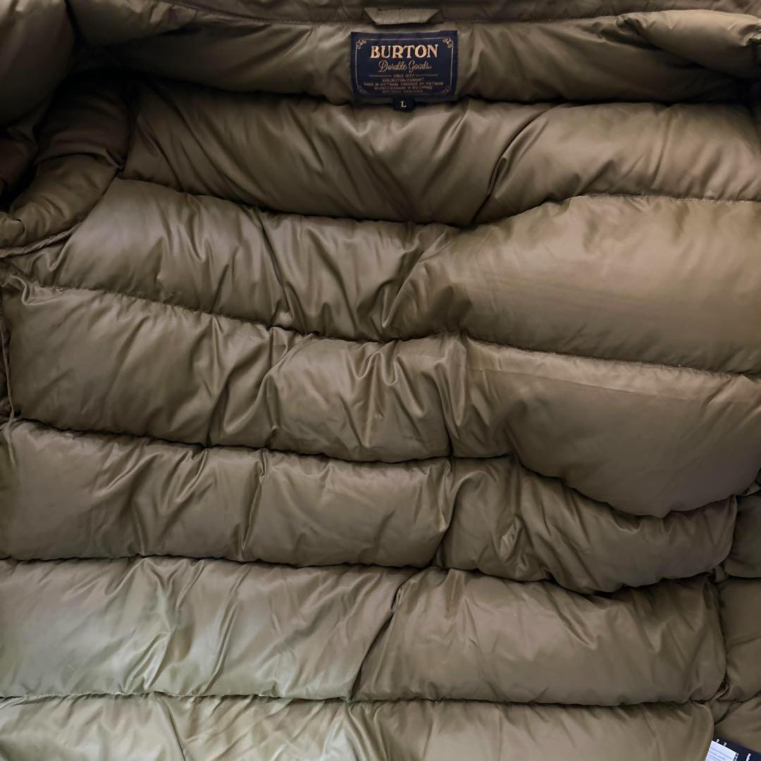 極美品 BURTON バートン ダウン カーキ ロゴ ダウン90 ジャケット 極美品 BURTON バートン ダウン カーキ ロゴ ダウン90 ジャケット