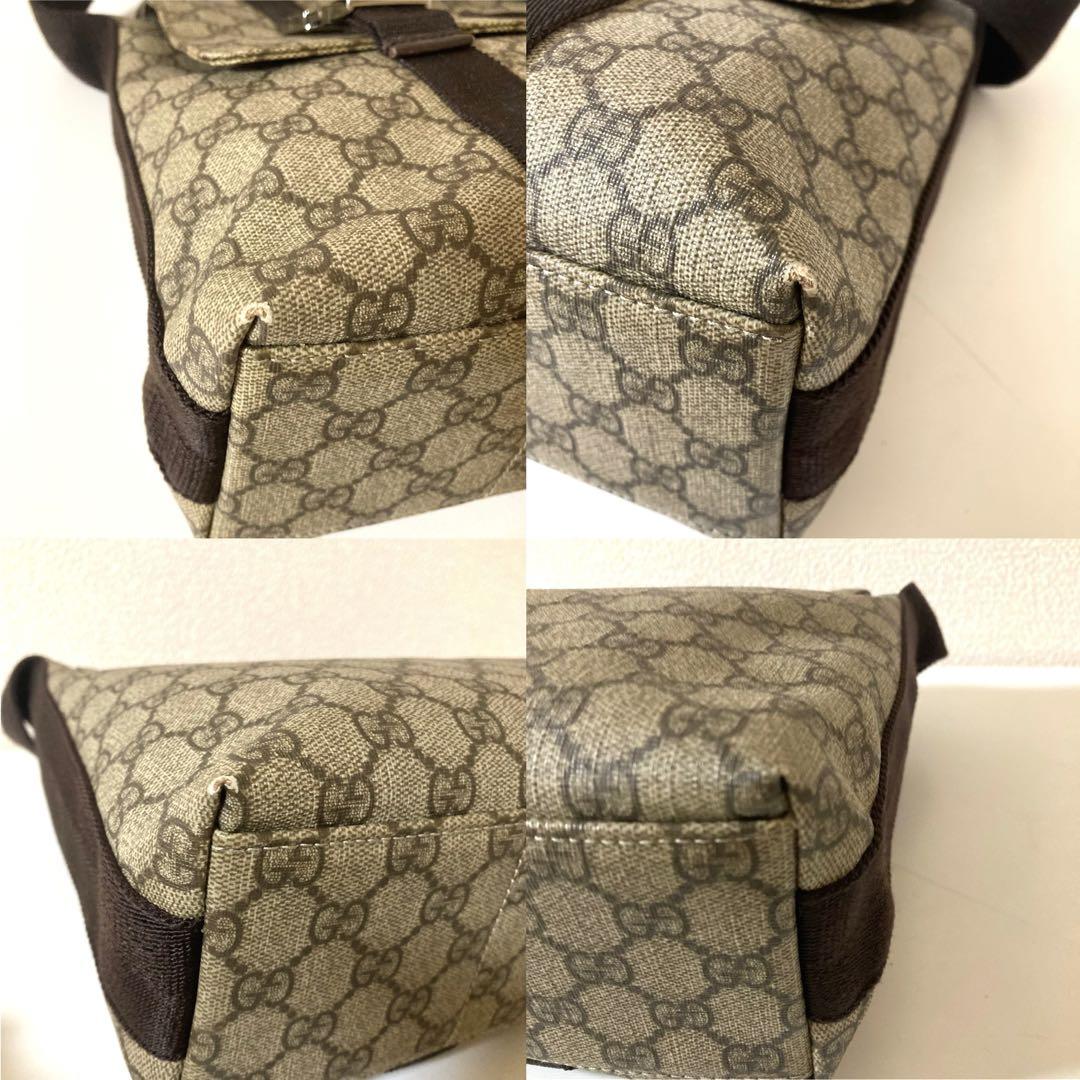 GUCCI グッチ GGスプリーム ショルダーバッグ PVC メンズ