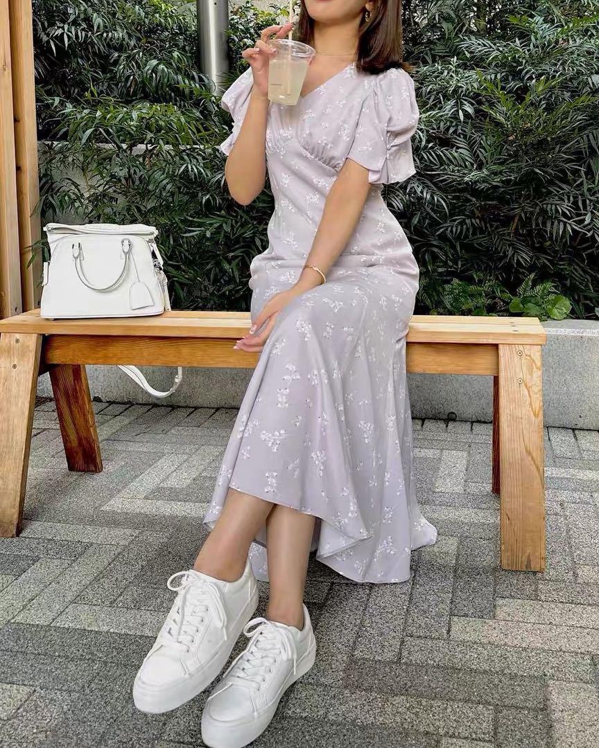 herlipto Muguet-Printed Mermaid Dress