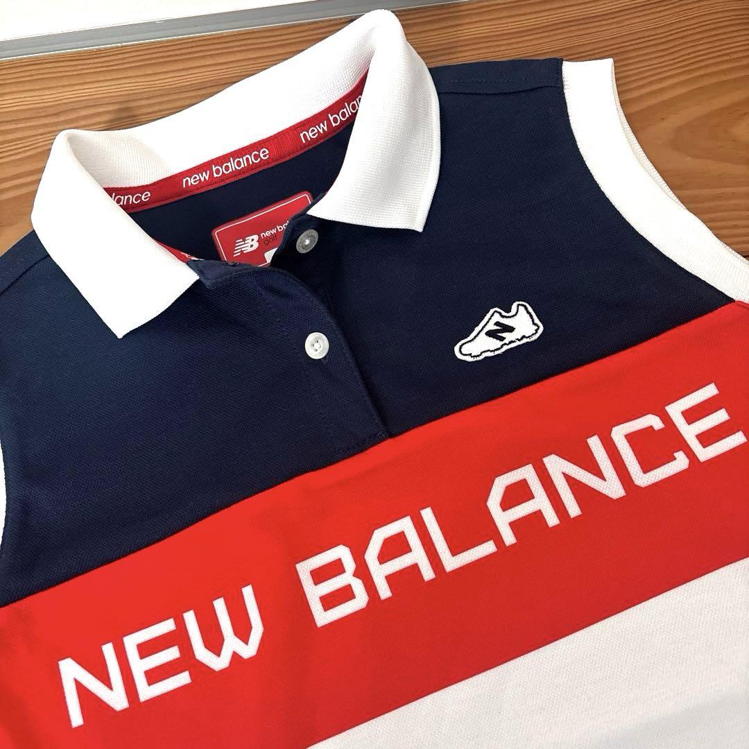 new balance golf 襟付きノースリーブワンピンク