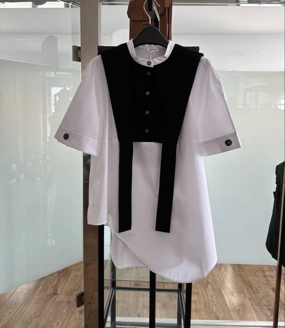 ENFOLD エンフォルド VEST LAYERED TOPS