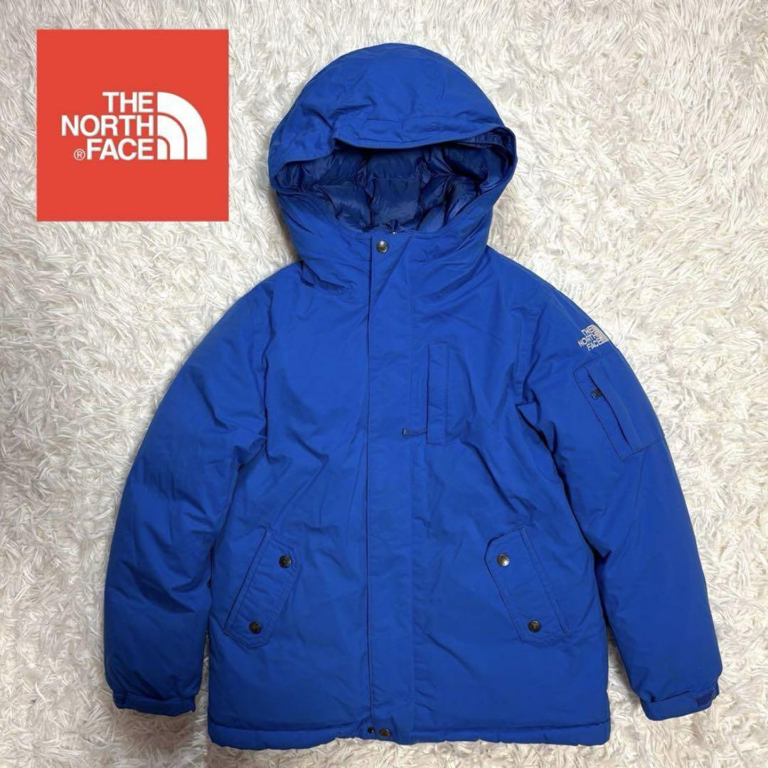 大人気 ザノースフェイスダウンジャケット 肉厚 キッズ 130 青 希少