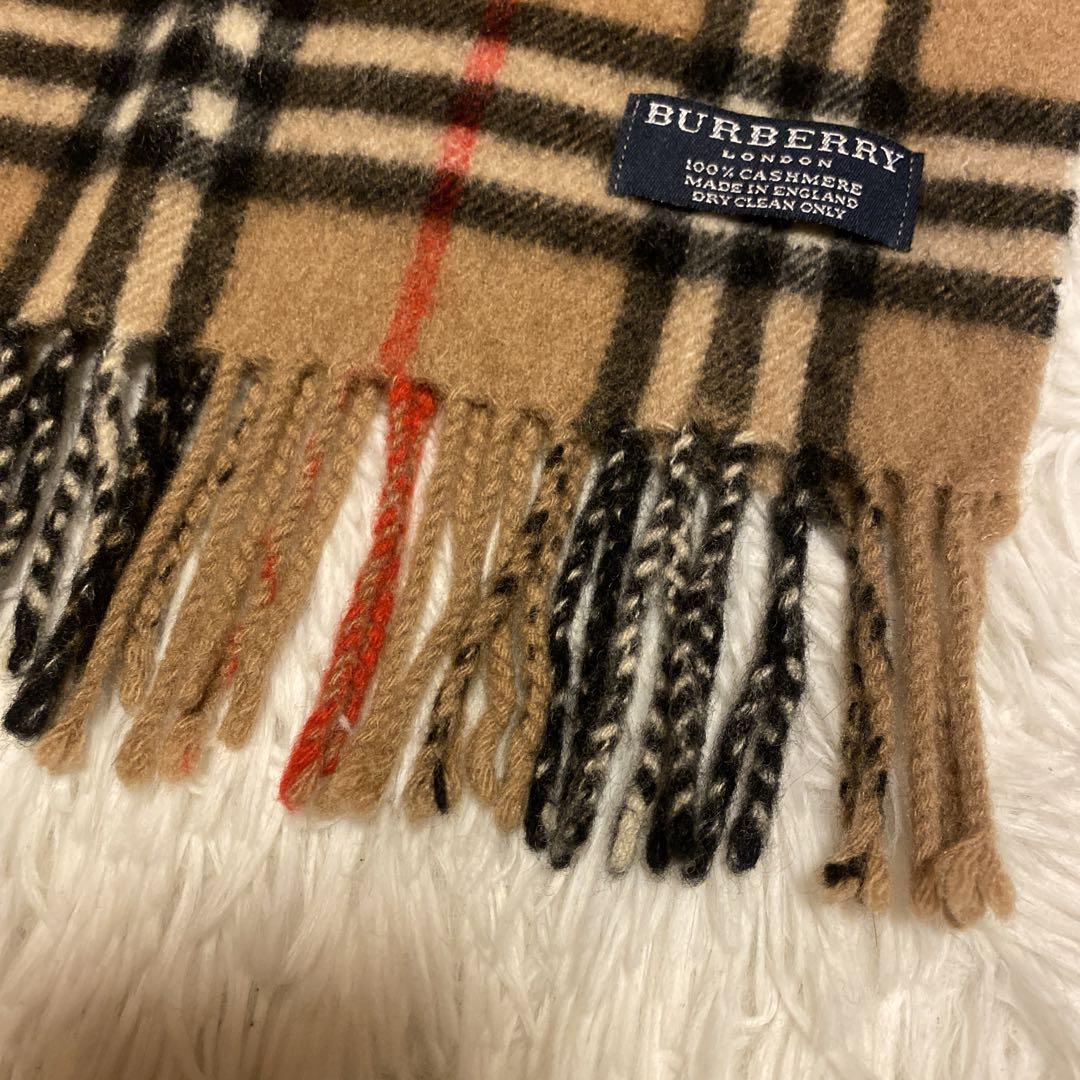 英国製　カシミヤ100%　BURBERRY ★ ノバチェック　マフラー