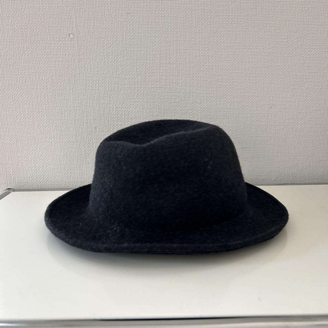 美品】KIJIMA TAKAYUKI ウールフェルトハット サイズ2 ブラック