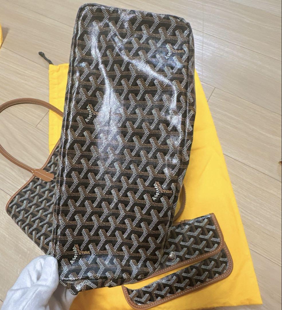 ゴヤール GOYARD サンルイ PM トートバッグ ブラック×ブラウン