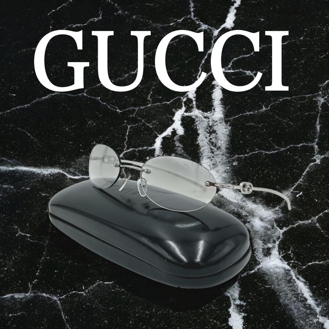 GUCCI グッチ インターロッキング リムレス サングラス 希少】GUCCI リムレス サングラス インターロッキング GG1774