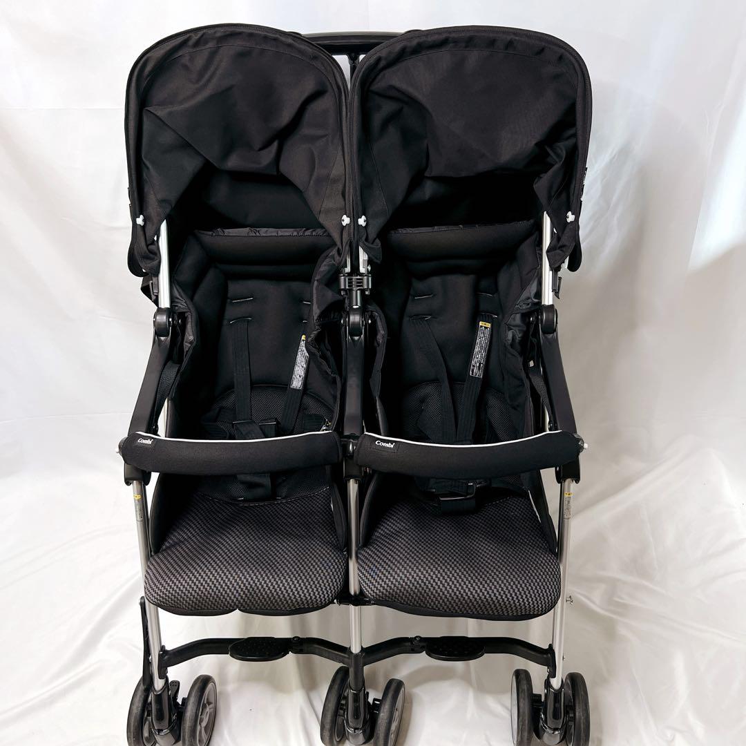 【美品】Combi コンビ ツインスピン GC 2人乗り ベビーカー 双子 兄弟