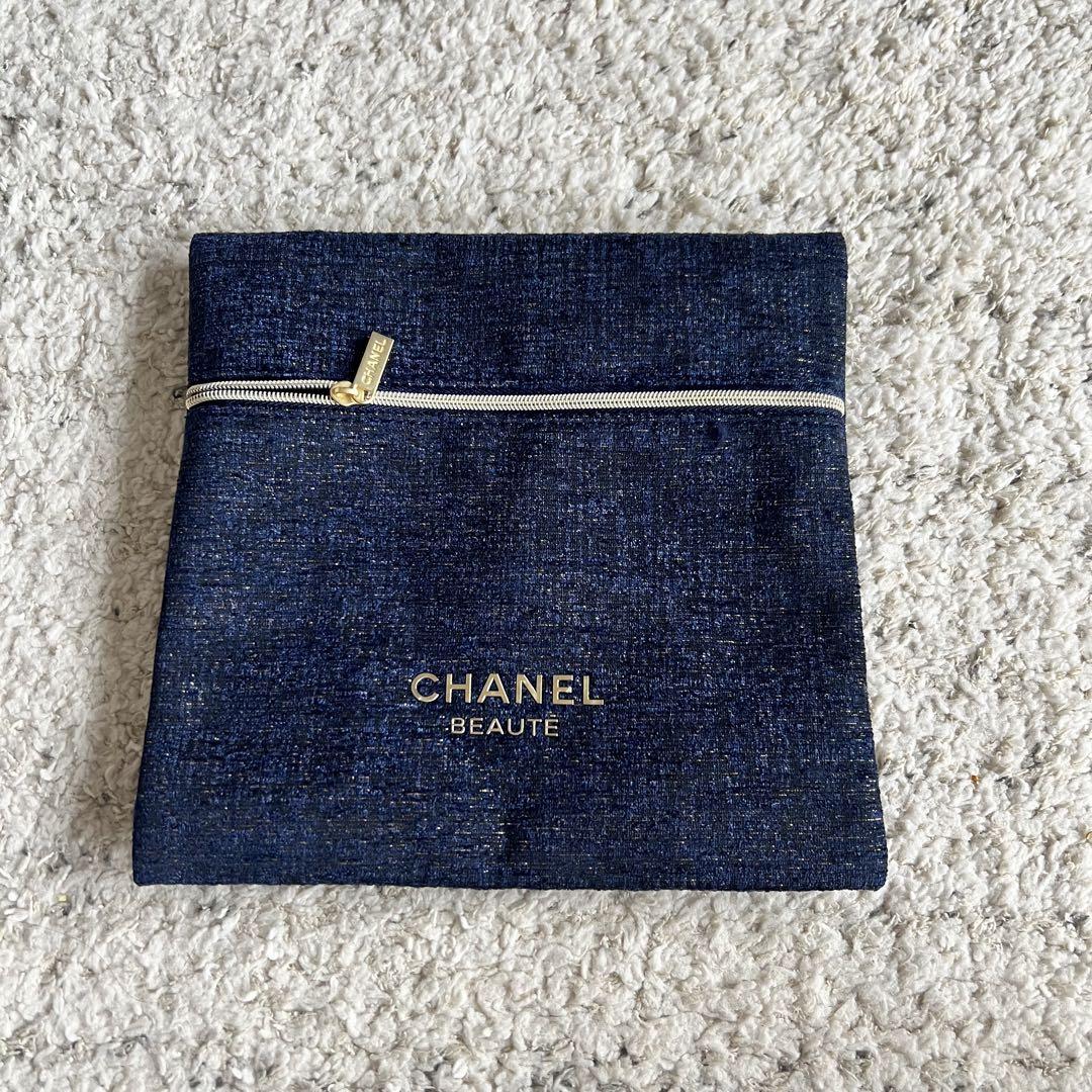 CHANEL コスメポーチ ネイビー ゴールド シャネル 限定 バニティ