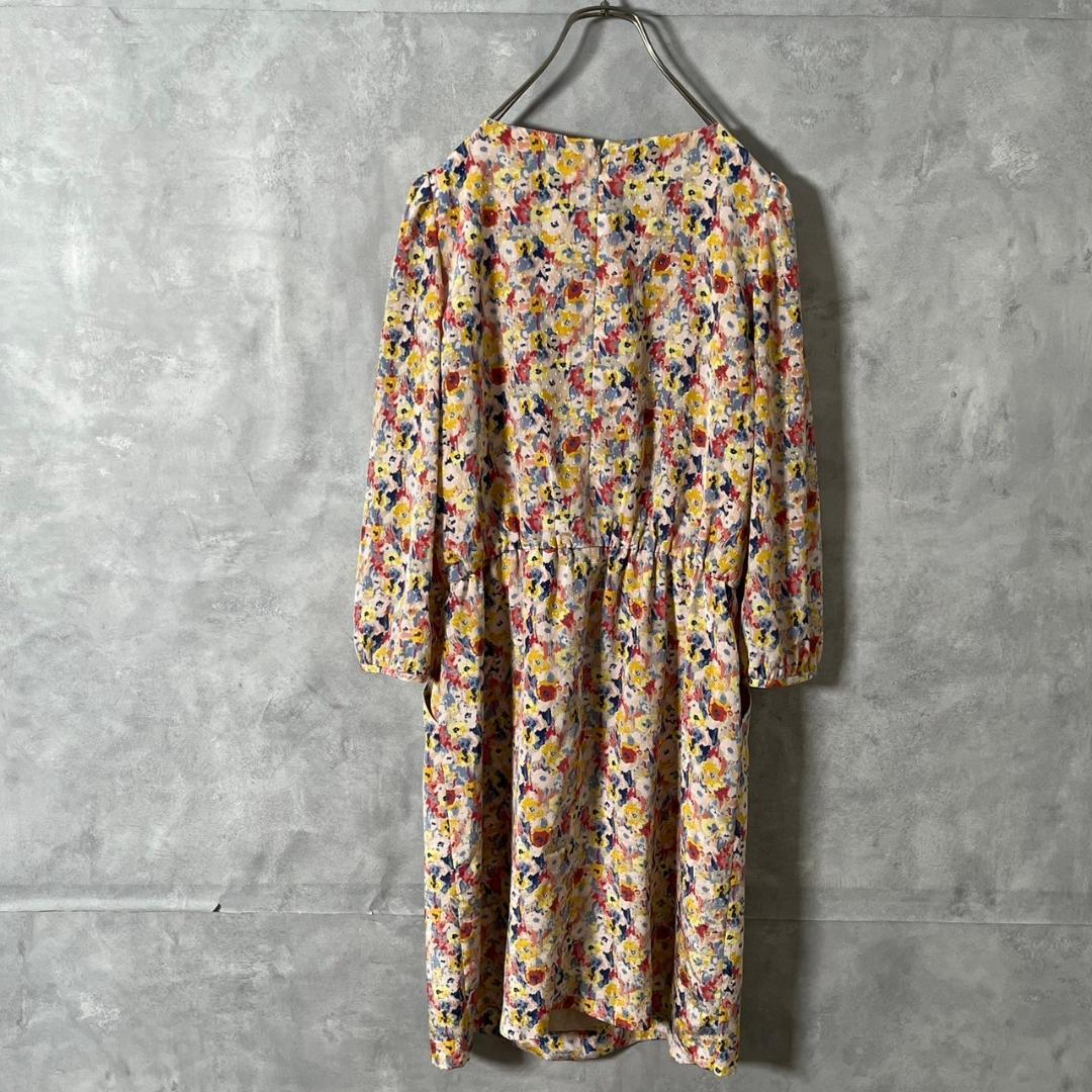 サマーセール開催中! sunauna スーナウーナ 花柄 総柄 ワンピース 日本製 N14M・SunaUna