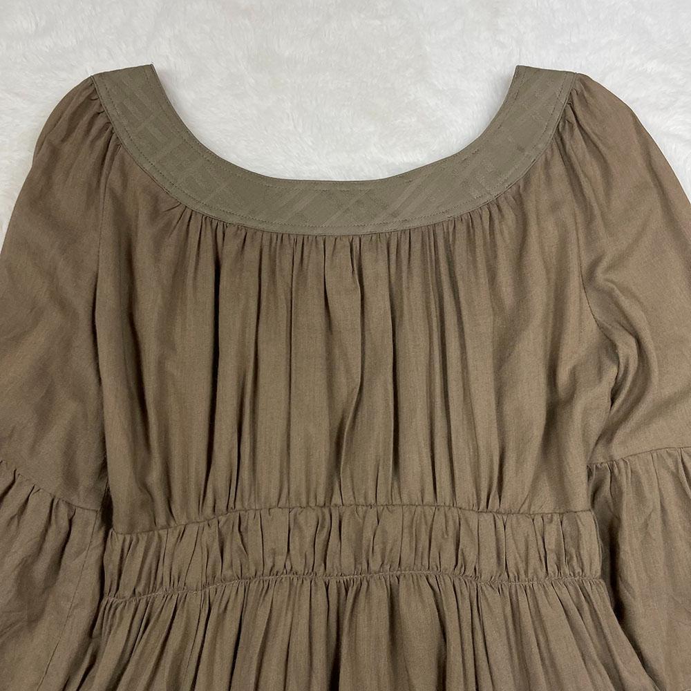 BURBERRY LONDON BLUELABEL シルク混ギャザーワンピース - メルカリ