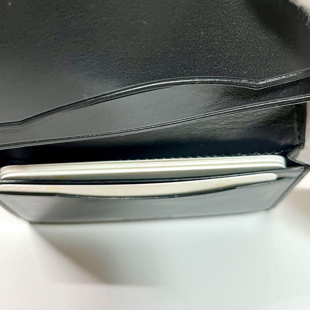 極美品　COACH コーチ　ブラック　シグネチャー　名刺入れ　カードケース
