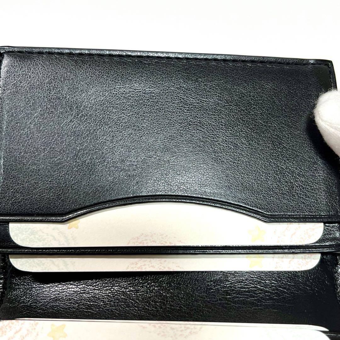 極美品　COACH コーチ　ブラック　シグネチャー　名刺入れ　カードケース