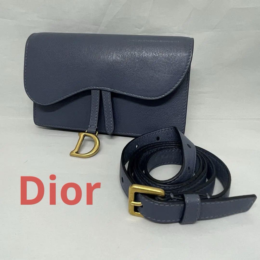 【ポーチ付きベルト☆】Dior Saddle ベルトポーチ 23AW新作！】Dior SADDLE ポーチベルト (Dior/バッグ・カバン