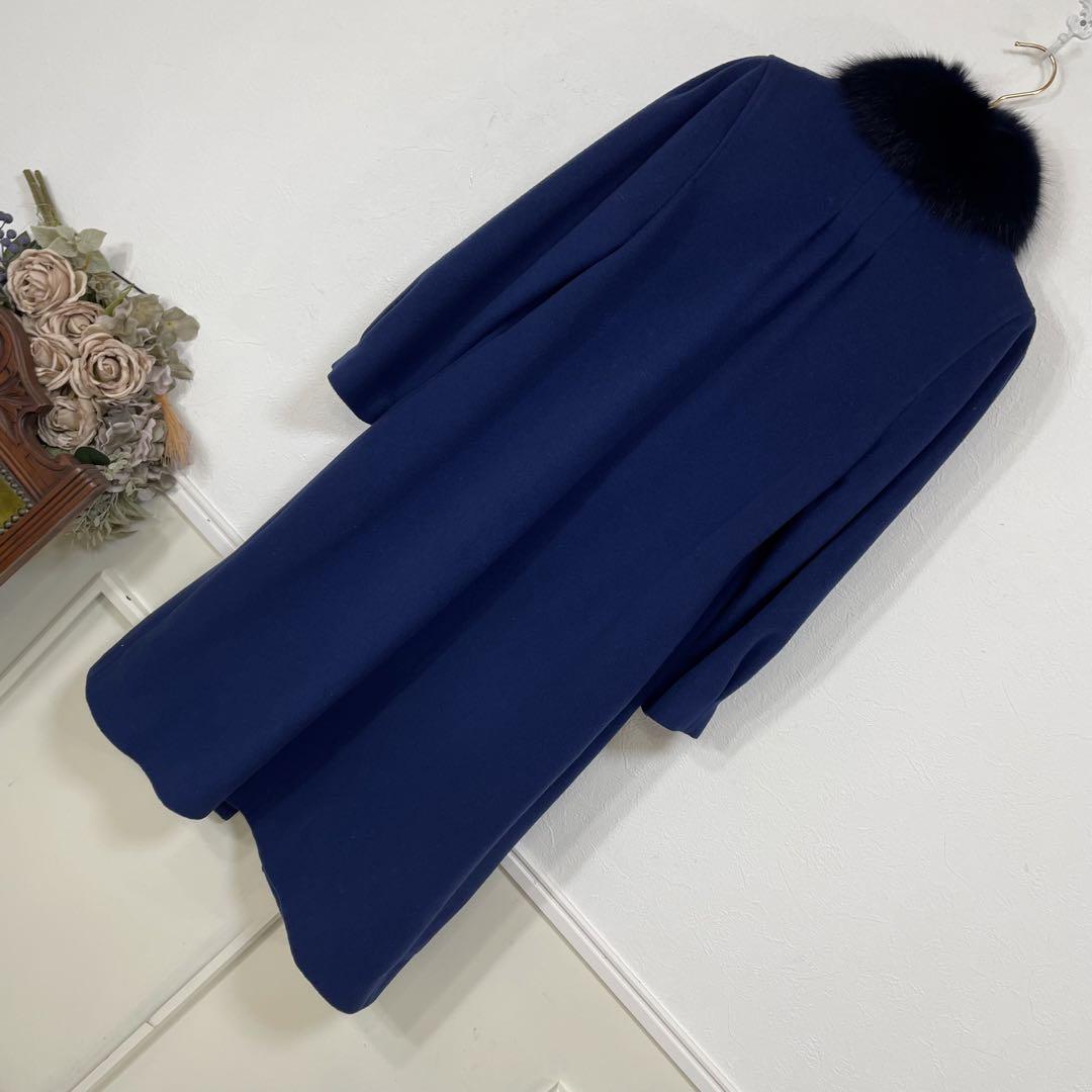美品　高級　東京スタイル　cojana ブルーフォックス　カシミヤ コート