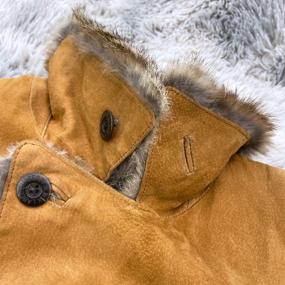 BURBERRY BLACK LABEL スウェードレザーラビットファーPコート BURBERRY BLACK LABEL スウェードレザーラビットファーPコート 2025年