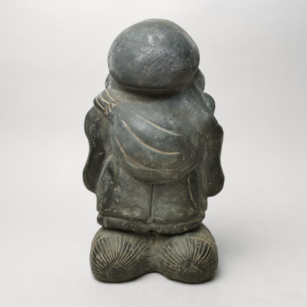 大黒天 鬼瓦 瓦 人形 七福神 恵比寿 大黒 骨董 古道具 時代物 アンティーク 彫刻/オブジェクト 