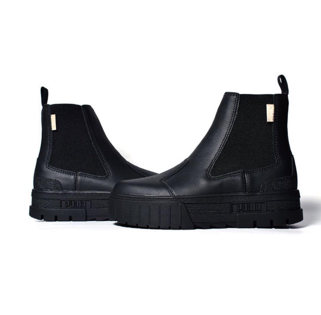 美品✨PUMA BLACK プーマ チェルシー スニーカー　厚底 サイドゴア
